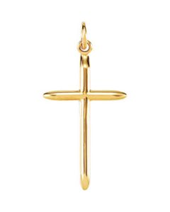 Cross Pendant Yellow Gold Filled Gold 25.00X15.00 Mm