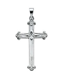 Cross Pendant Platinum  25.00X16.00 Mm