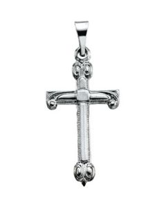 Cross Pendant Platinum  20.00X12.00 Mm