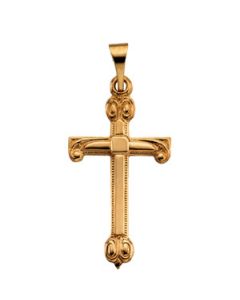 Cross Pendant 14K Yellow Gold 20.00X12.00 Mm
