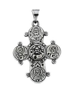 Dagmar Cross Pendant 14K White Gold 26.00X22.00 Mm