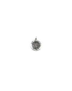 Sterling Silver 18.5mm Round St. John the Baptist Medal