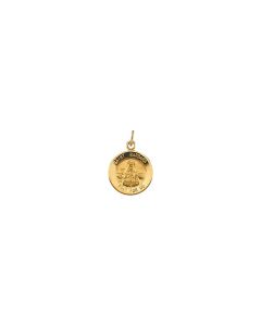 14kt Yellow 12mm St. Barbara Medal