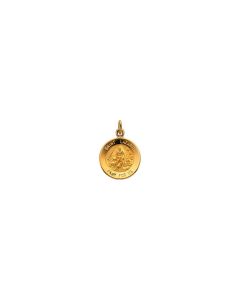 14kt Yellow 12mm Round St. Lazarus Medal