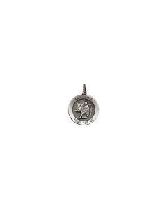 Sterling Silver 22mm Round St. Luke Medal