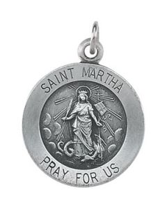 Rd St Martha Pend Medal Sterling Silver  14.75