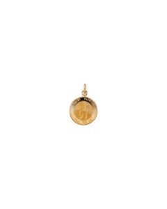 14kt Yellow 12mm Round St.Patrick Medal