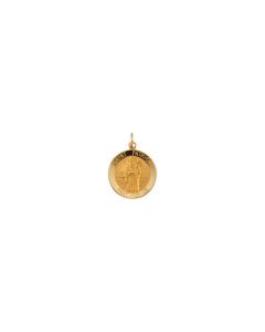 14kt Yellow 18mm Round St.Patrick Medal