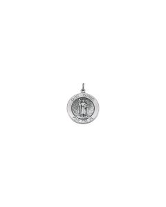 Sterling Silver 22mm Round St.Raphael 24