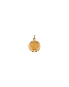 14kt Yellow 12mm Round St.Raphael Medal