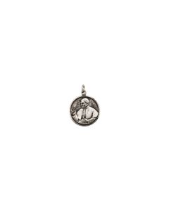 Sterling Silver 16.75mm Round Pope John Paul II 18