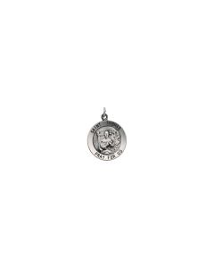 Sterling Silver 18.25mm Round St. Thomas Medal