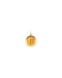 14kt Yellow 18.25mm Round St.Sebastian Medal