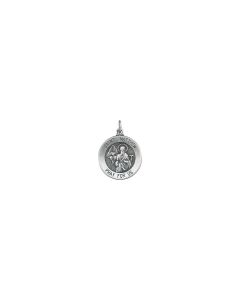 Sterling Silver 15mm Round St. Matthew Medal