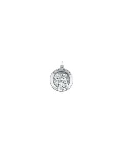 Sterling Silver 18mm Round St. Matthew Medal