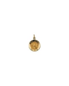 14kt Yellow 12mm Round St. Matthew Medal