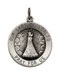 Our Lady Of Loreto Medal 14K Yellow Gold 22.00 Mm