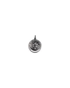 Sterling Silver 18.25mm Round Holy Trinity Medal