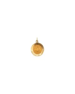 14kt Yellow 15mm Round Caridad del Cobre Medal