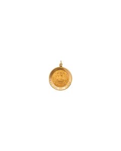 14kt Yellow 22mm Round Caridad del Cobre Medal