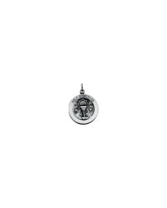Sterling Silver 18.25mm Round Holy Communion Medal