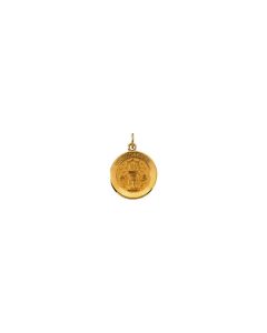 14kt Yellow 14.75mm Round Holy Communion Medal