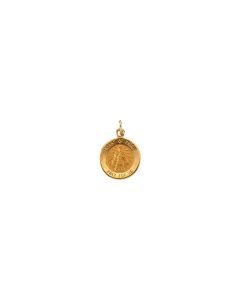 14kt Yellow 12mm Round Infant of Prague Medal