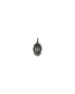Sterling Silver 23.75x16.25mm Oval Our Lady of Guadalupe Medal
