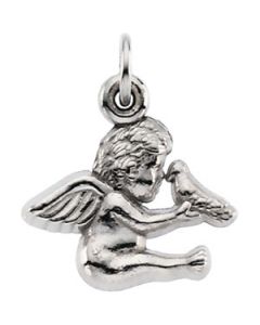 Angel W/Holy Spirit Medal 14K Yellow Gold 16.00X17.00 Mm