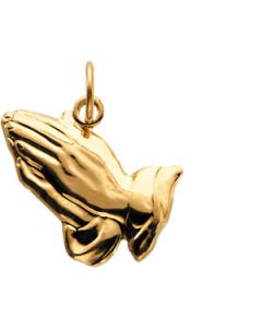 Praying Hands Pendant 14K Yellow Gold 13.00X10.00 Mm
