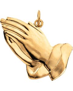 Praying Hands Pendant 14K Yellow Gold 17.00X14.00 Mm