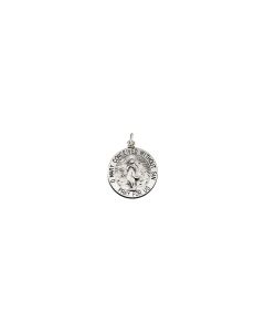 Sterling Silver 18.25mm Round Immaculate Conception Medal