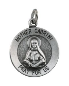 Mother Cabrini Medal 14K Yellow Gold 15.00 Mm