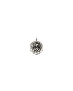 Sterling Silver 18.5mm Round Sacred Heart of Mary 18