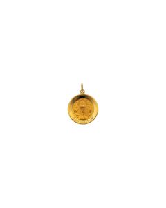 14kt Yellow 18.25mm Round Confirmation Pendant Medal