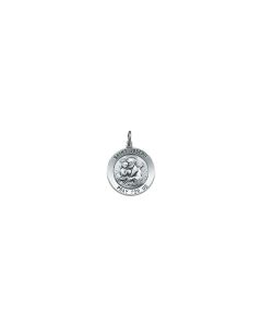 Sterling Silver 22mm Round St. Joseph Medal 24