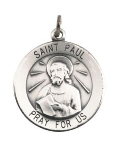 St. Paul The Apostle Medal 14K Yellow Gold 25.00 Mm
