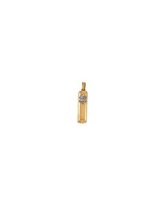 14kt Yellow & White 21x5mm Mezuzah Pendant