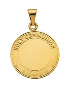 Holy Communion Pendant 14K Yellow Gold 19.00 Mm