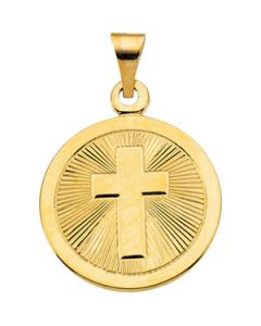 Cross Pendant 14K Yellow Gold 19.00 Mm