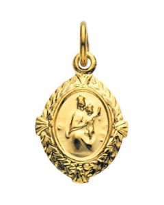 Scapular Medal 14K Yellow Gold 12.00X09.00 Mm