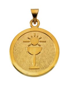 Blessed Sacrament Pendant 14K Yellow Gold 23.00 Mm