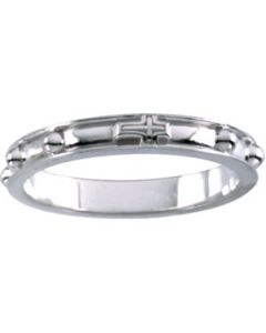 Rosary Ring W/Raised Borders 14K Yellow Gold Size 04.00
