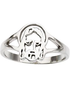 Face Of Jesus Chastity Ring 10K Yellow Gold Size 05.00 Ladies
