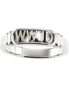 What Would Jesus Do Ring Sterling Silver  Size 12.00 Gents