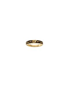 14kt Yellow Ladies Religious Diamond Band