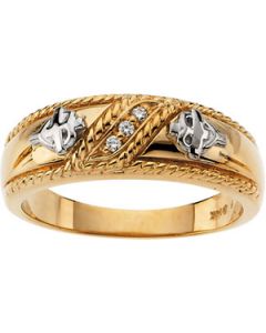 Diamond Wedding Band W/Diamond 14K Yellow Gold Gents