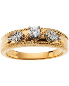 Ladies Diamond Engagement W/Diamond 14K Yellow Gold Eng
