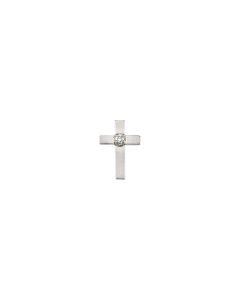 Diamond Cross Lapel Pin