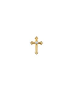 Diamond Cross Lapel Pin